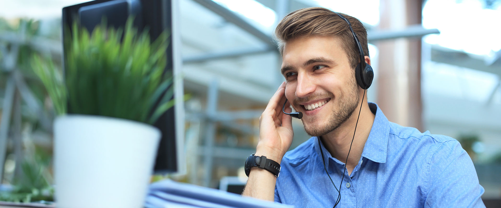 Kundenberater mit Headset
